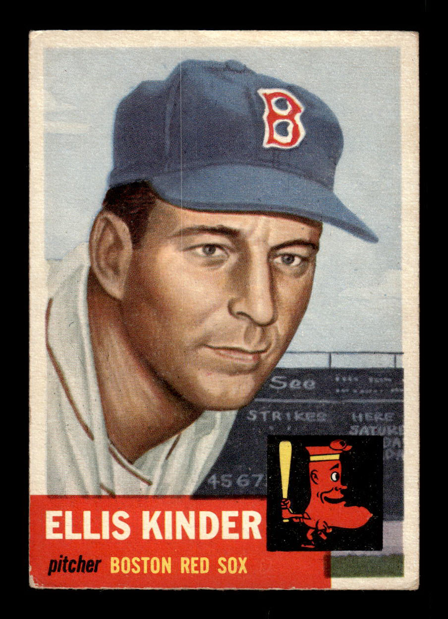 1953 Topps #44 Ellis Kinder Boston Red Sox Crease Free EX HOF-10006331