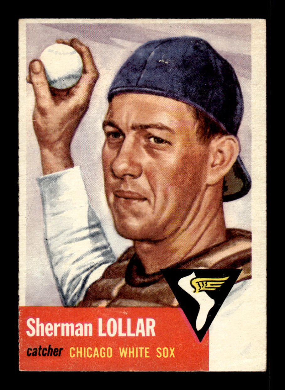 1953 Topps #53 Sherm Lollar Chicago White Sox Crease Free EX HOF-10006340