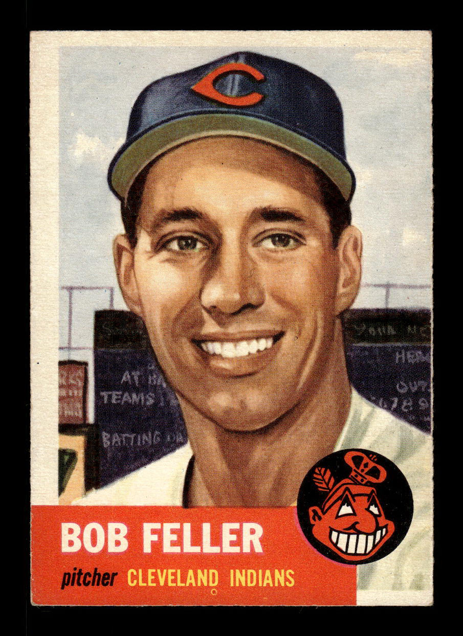 1953 Topps #54 Bob Feller Cleveland Indians VG HOF-10006341