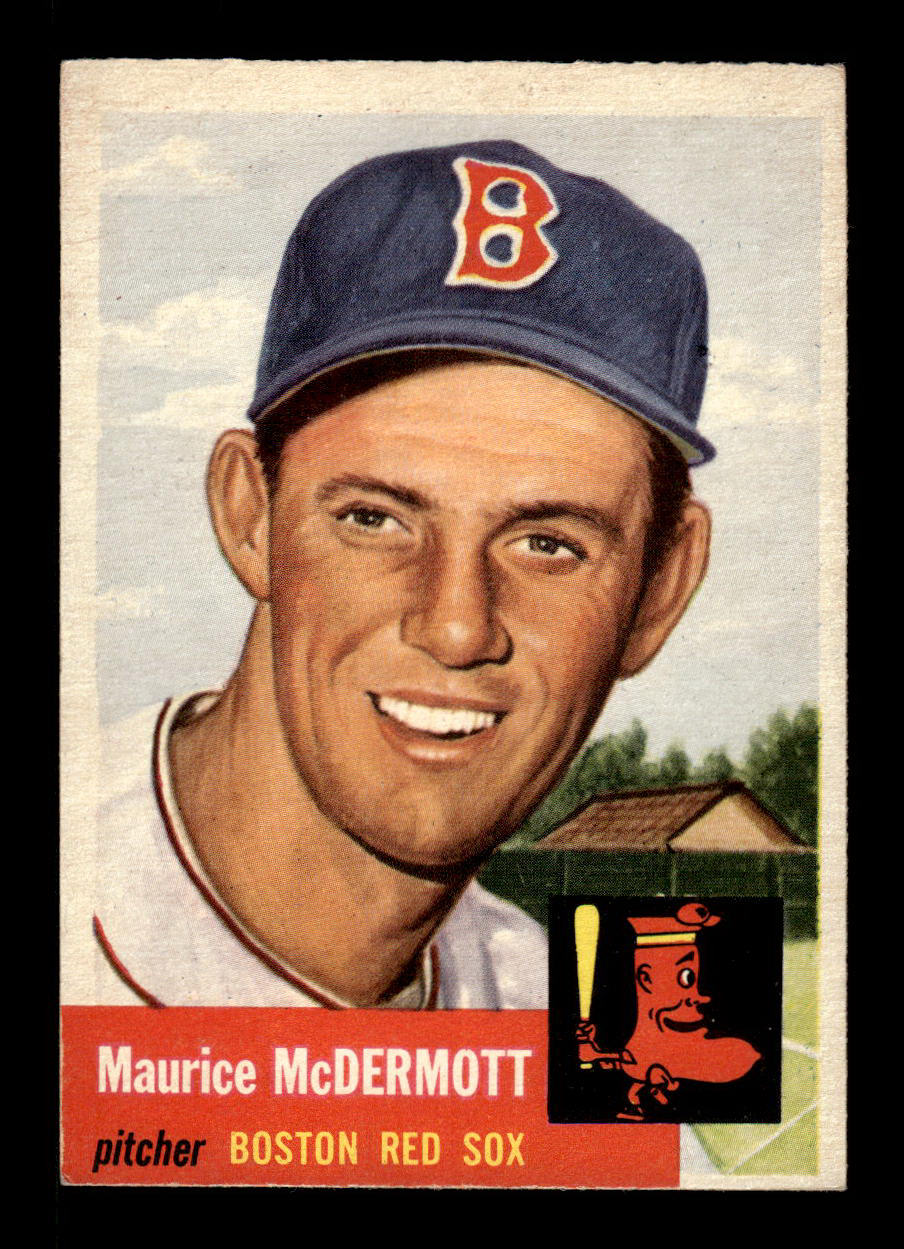 1953 Topps #55 Maurice McDermott Boston Red Sox Crease Free EX HOF-10006342