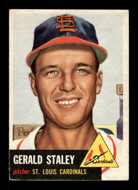 1953 Topps #56 Gerald Staley St. Louis Cardinals Crease Free EX HOF-10006343