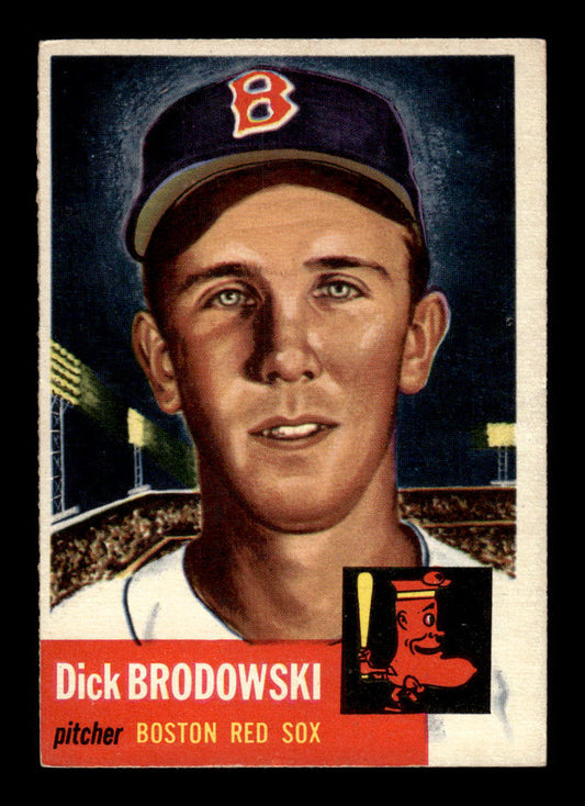 1953 Topps #69 Dick Brodowski Boston Red Sox Crease Free EX HOF-10006355
