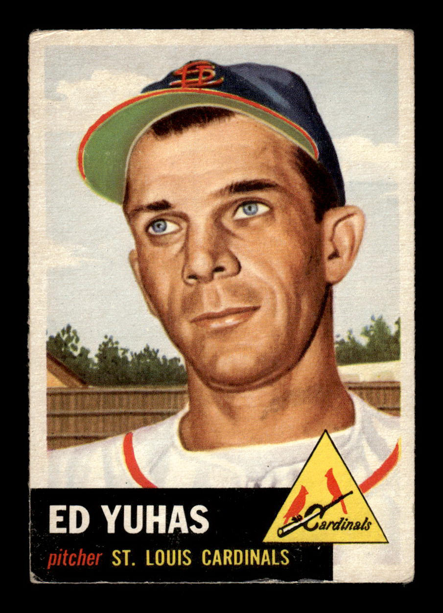 1953 Topps #70 Ed Yuhas St. Louis Cardinals Crease Free EX HOF-10006356