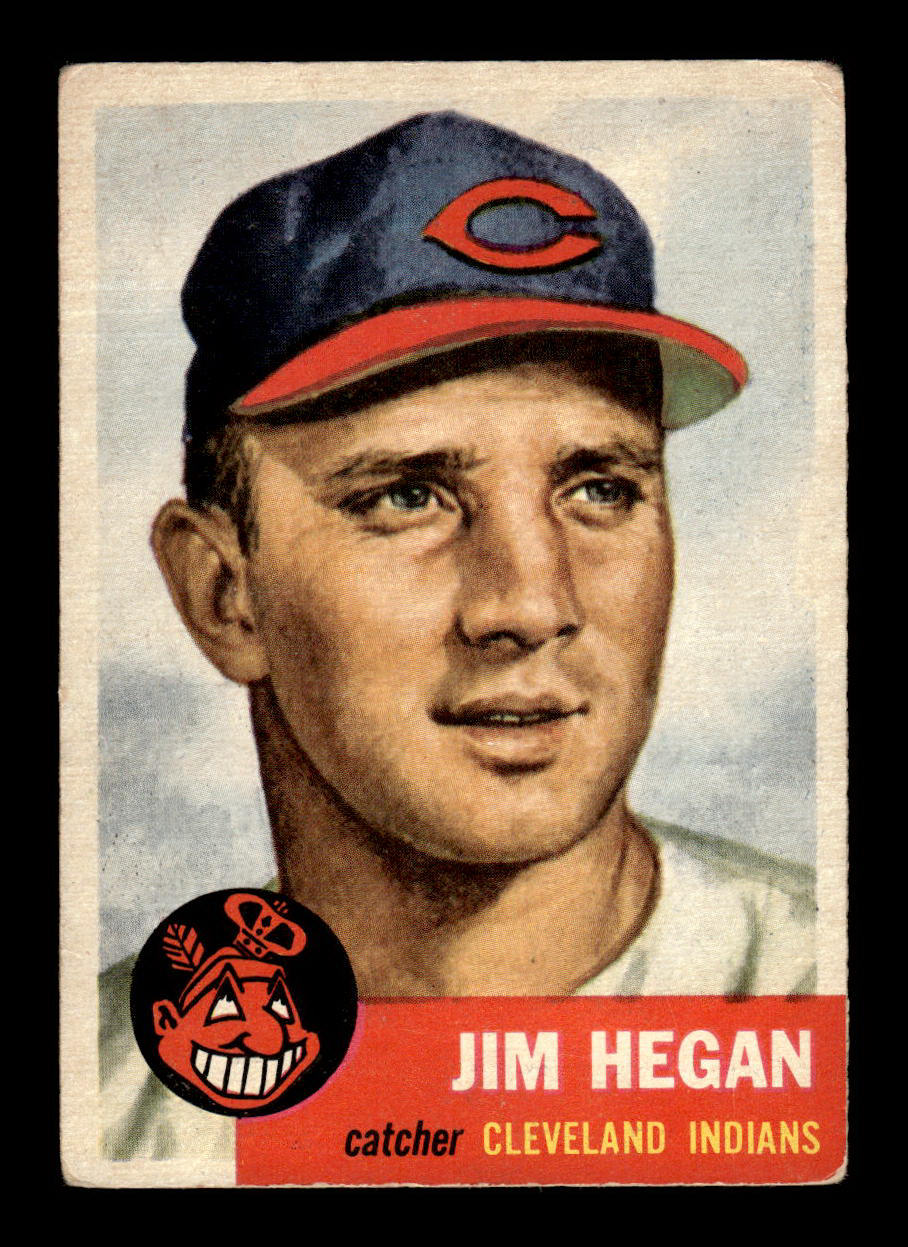 1953 Topps #80 Jim Hegan Cleveland Indians Crease Free EX HOF-10006366