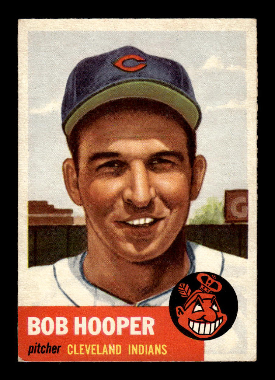 1953 Topps #84 Bob Hooper Cleveland Indians Crease Free EX HOF-10006369