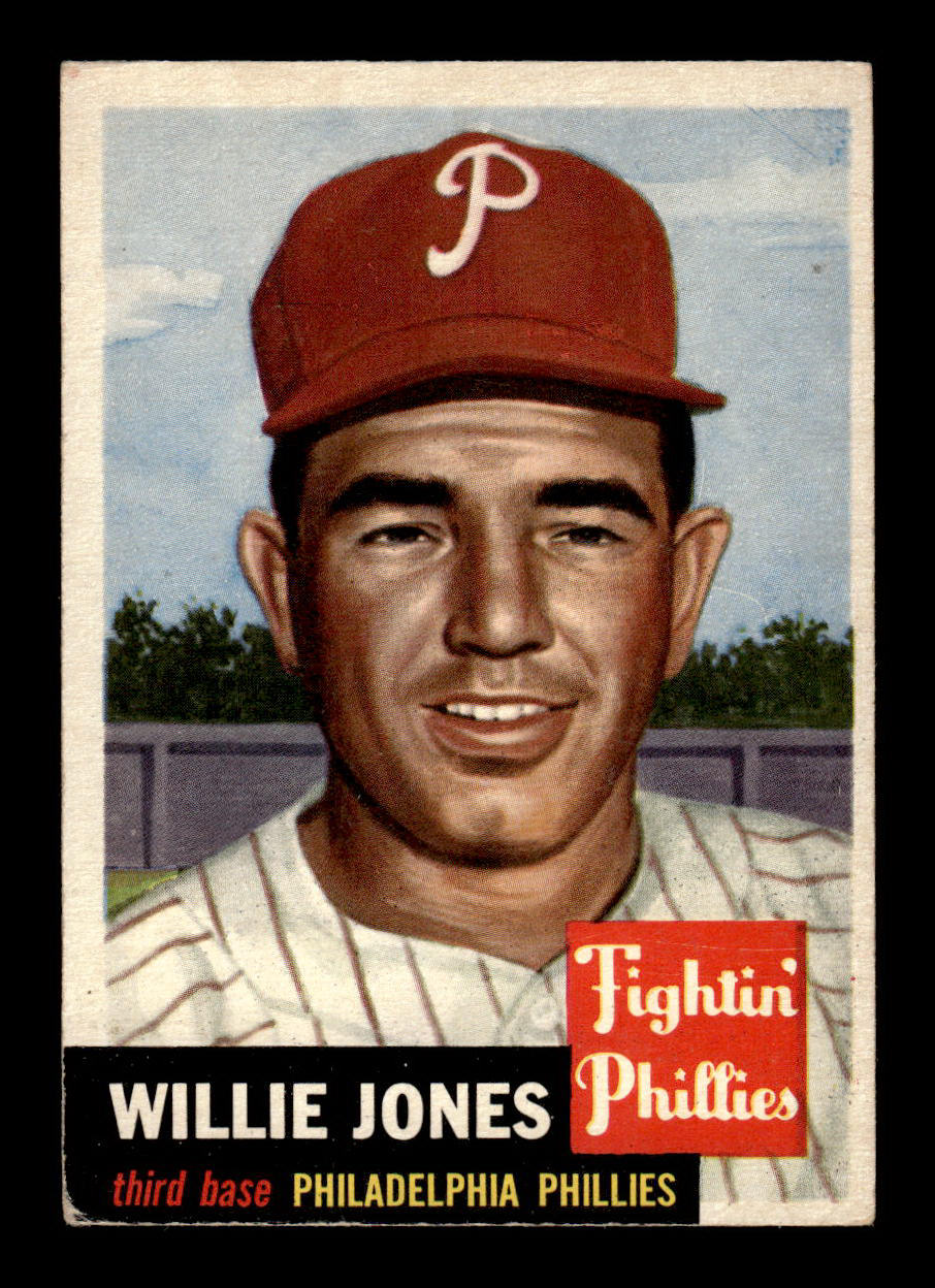 1953 Topps #88 Willie Jones Philadelphia Phillies Crease Free EX HOF-10006373