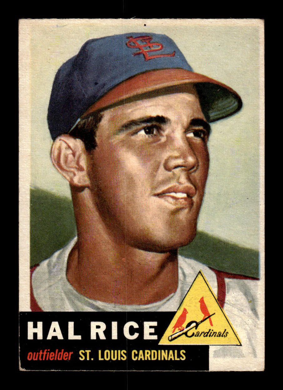 1953 Topps #93 Hal Rice Cardinals Crease Free pinhole HOF-10006378