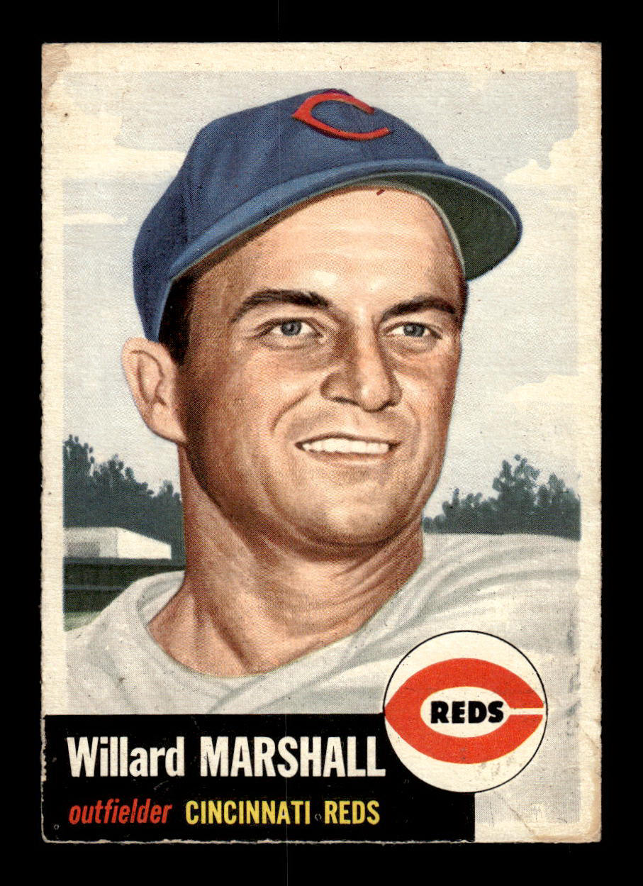 1953 Topps #95 Willard Marshall Cincinnati Reds Crease Free VG HOF-10006380