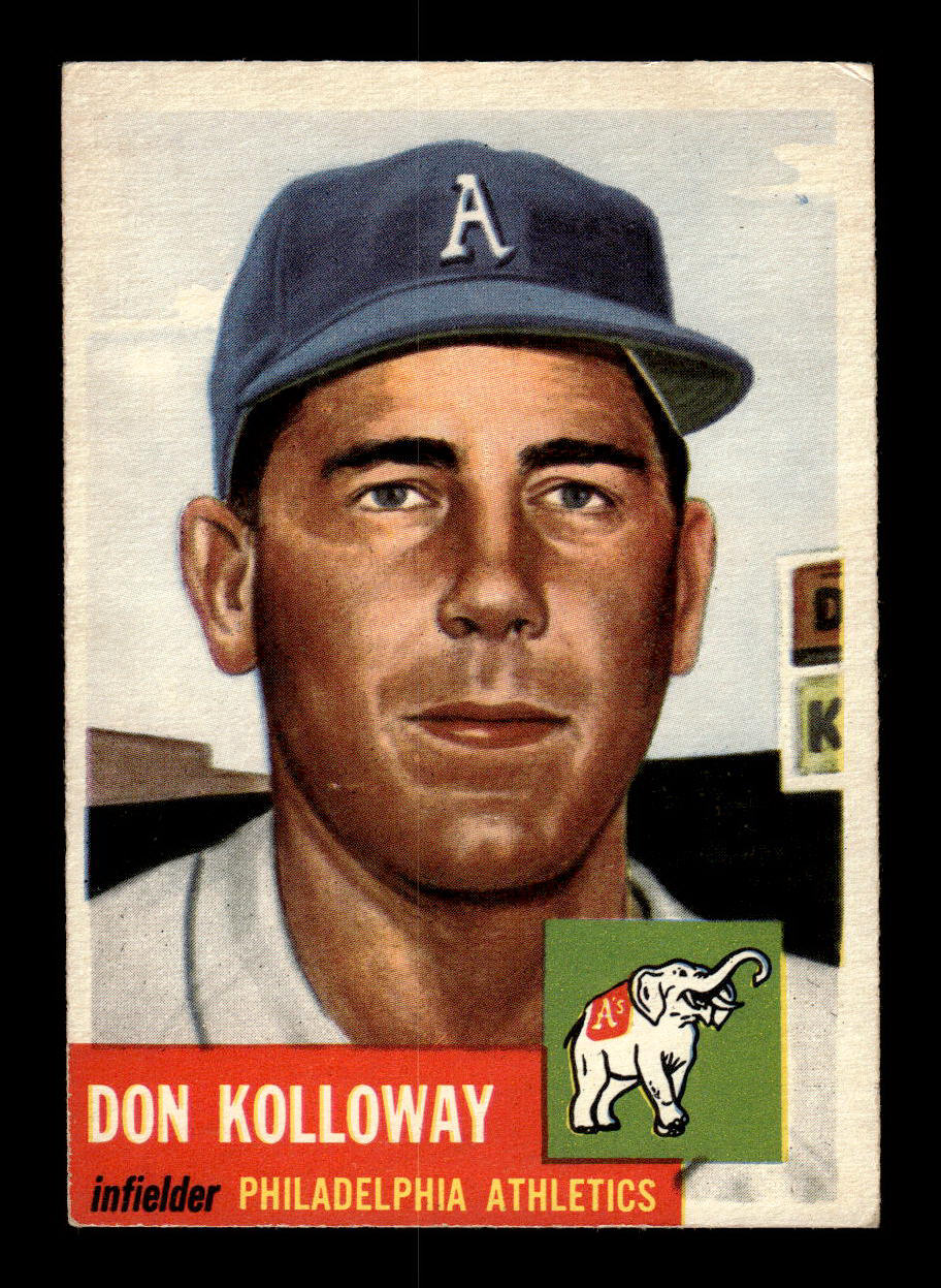 1953 Topps #97 Don Kolloway Philadelphia Athletics Crease Free EX HOF-10006382
