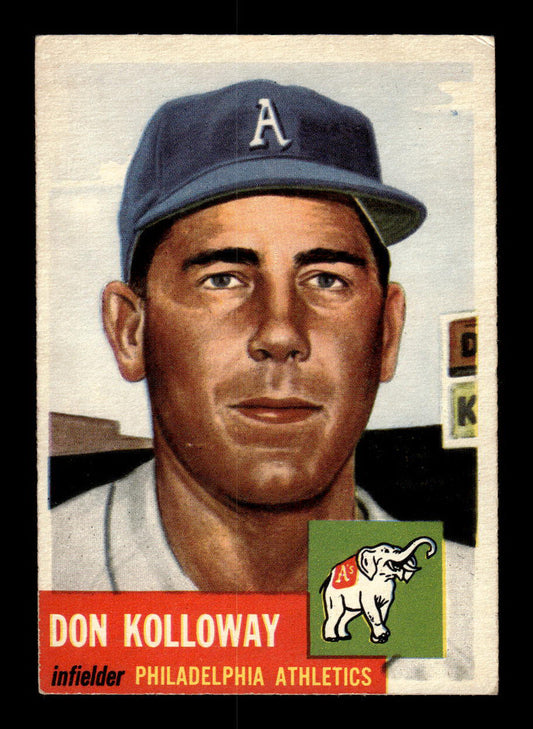1953 Topps #97 Don Kolloway Philadelphia Athletics Crease Free EX HOF-10006382