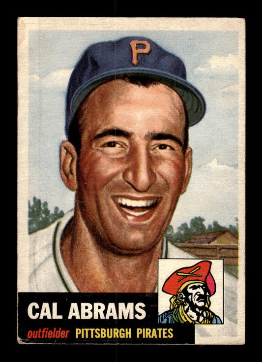 1953 Topps #98 Cal Abrams Pittsburgh Pirates Crease Free VGEX HOF-10006383
