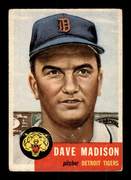 1953 Topps #99 Dave Madison Detroit Tigers Crease Free EX HOF-10006384