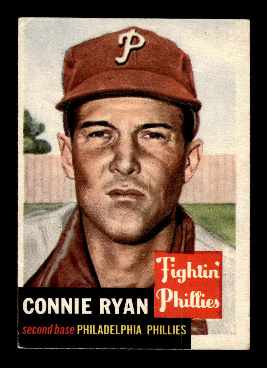 1953 Topps #102 Connie Ryan Philadelphia Phillies Crease Free EX HOF-10006387