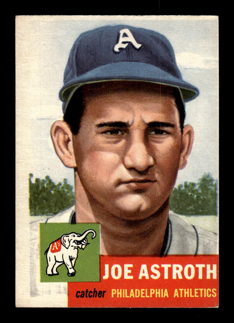 1953 Topps #103 Joe Astroth Philadelphia Athletics Crease Free EX HOF-10006388