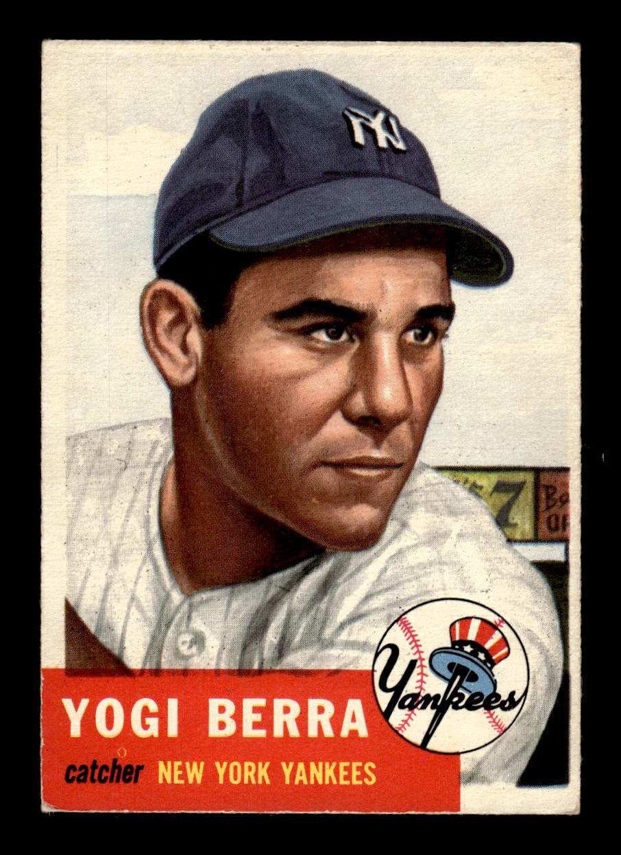 1953 Topps #104 Yogi Berra New York Yankees Crease Free EX HOF-10006389