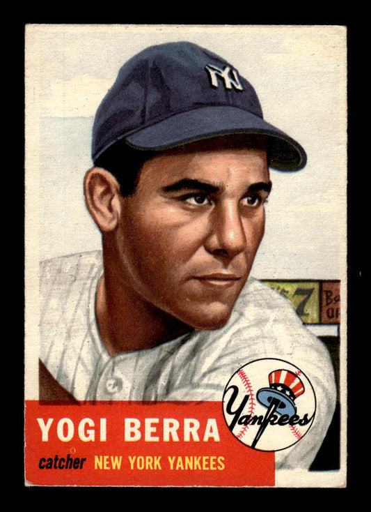 1953 Topps #104 Yogi Berra New York Yankees Crease Free EX HOF-10006389