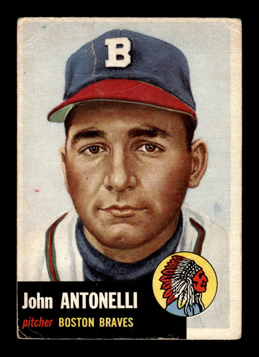 1953 Topps #106 John Antonelli Boston Braves Crease HOF-10006391