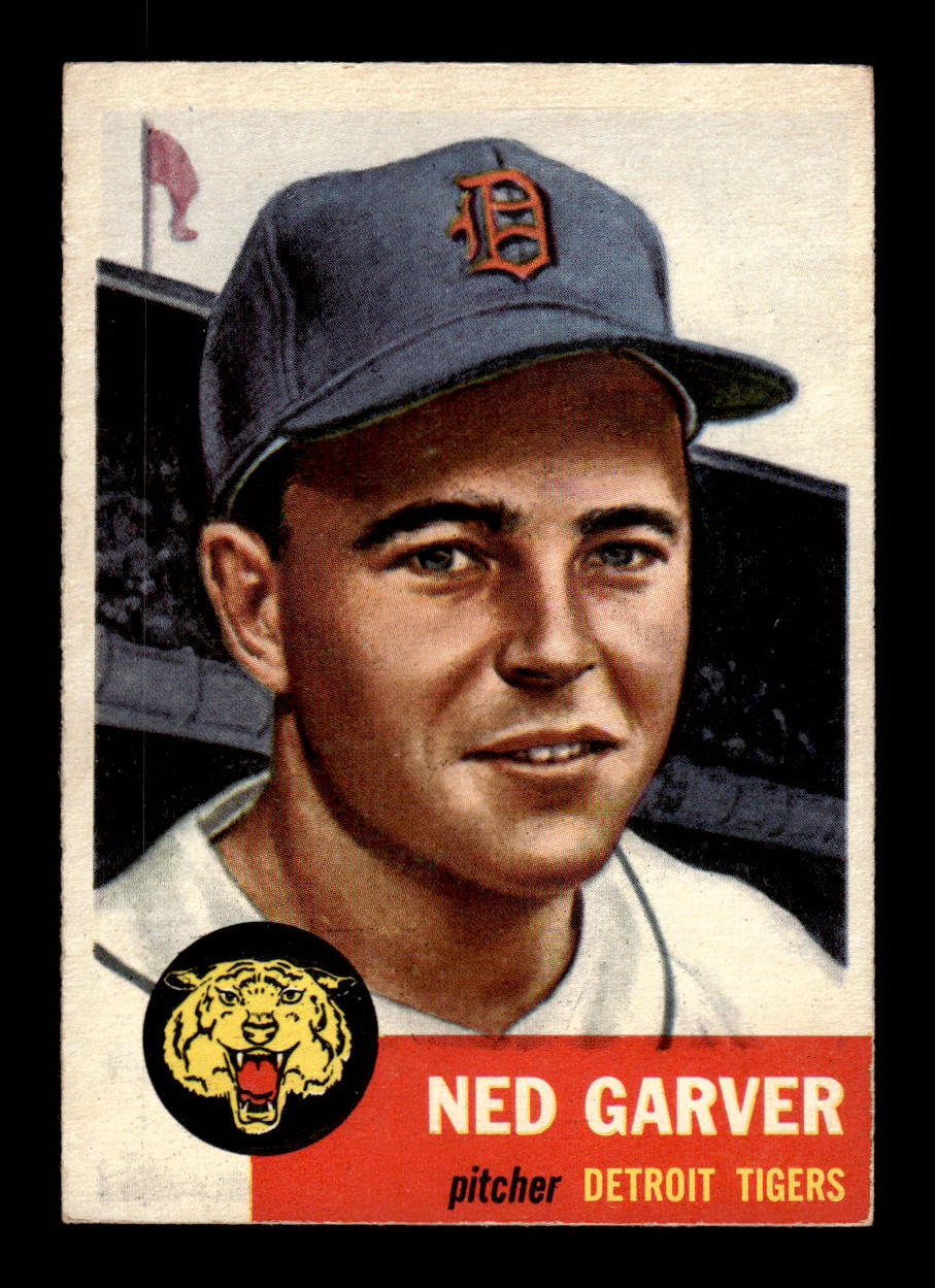 1953 Topps #112a Ned Garver Detroit Tigers Crease Free EX HOF-10006397