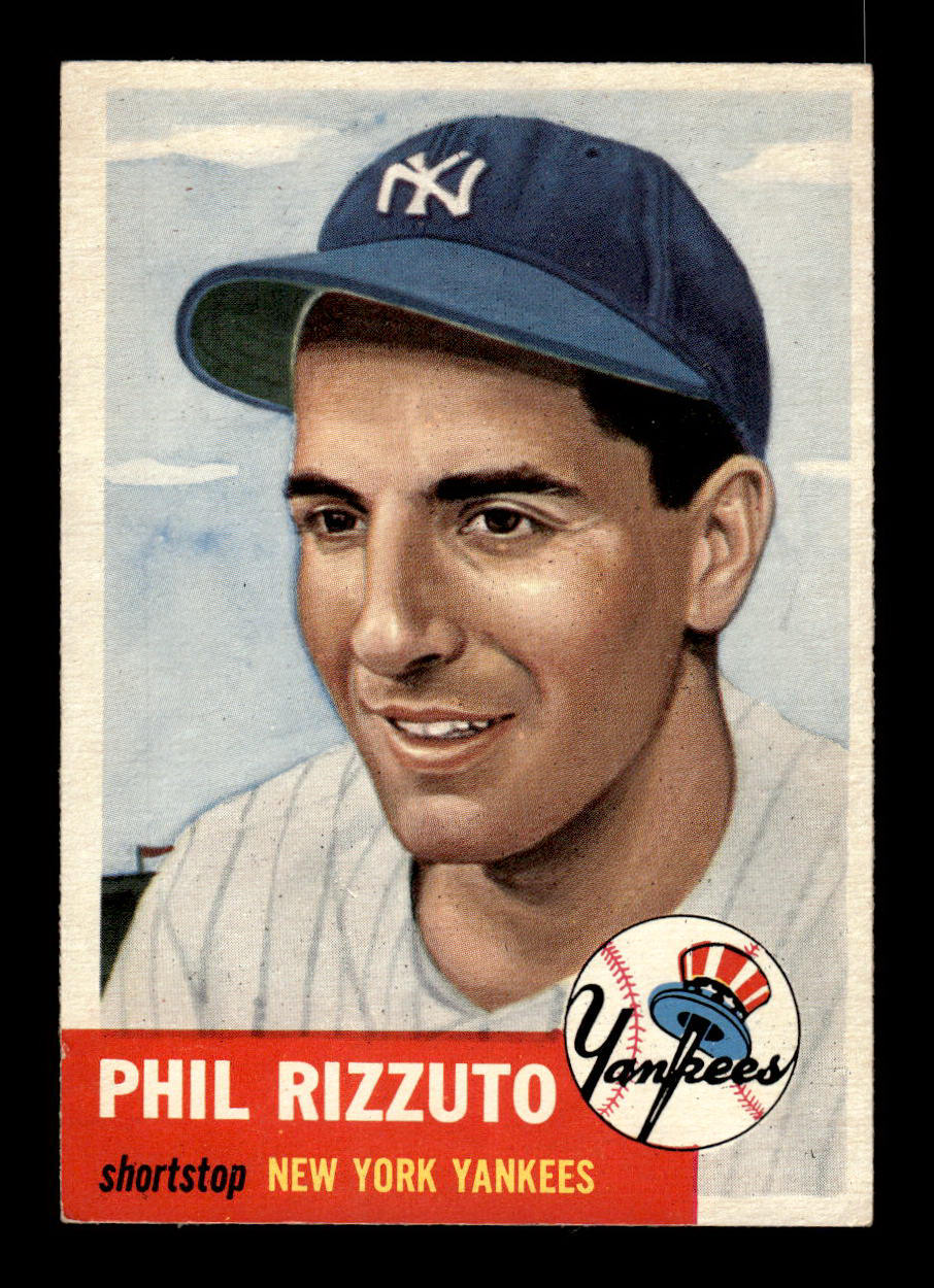 1953 Topps #114 Phil Rizzuto New York Yankees Crease Free EXMT HOF-10006399
