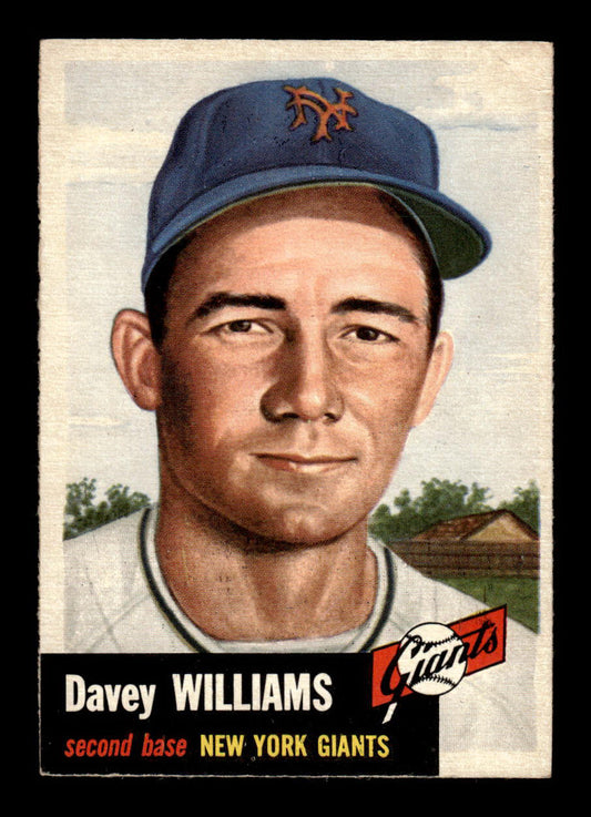 1953 Topps #120 Davey Williams New York Giants VGEX HOF-10006405