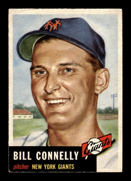1953 Topps #126 Bill Connelly New York Giants Crease Free EX HOF-10006411