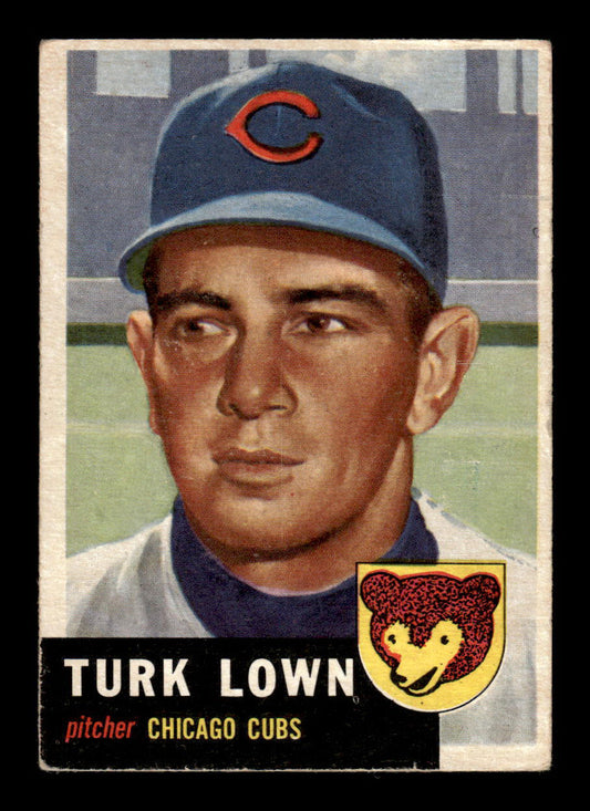 1953 Topps #130 Turk Lown Chicago Cubs Crease Free VGEX HOF-10006415