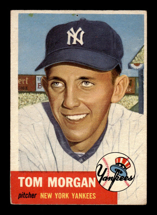1953 Topps #132 Tom Morgan New York Yankees Pinhole HOF-10006417