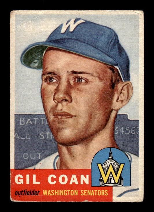 1953 Topps #133 Gil Coan Washington Senators Crease VGEX HOF-10006418