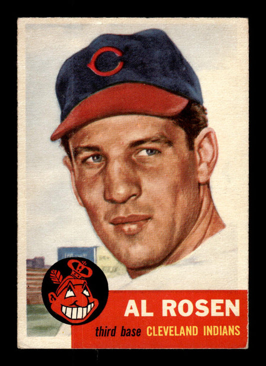 1953 Topps #135 Al Rosen Cleveland Indians Crease Free EX HOF-10006420