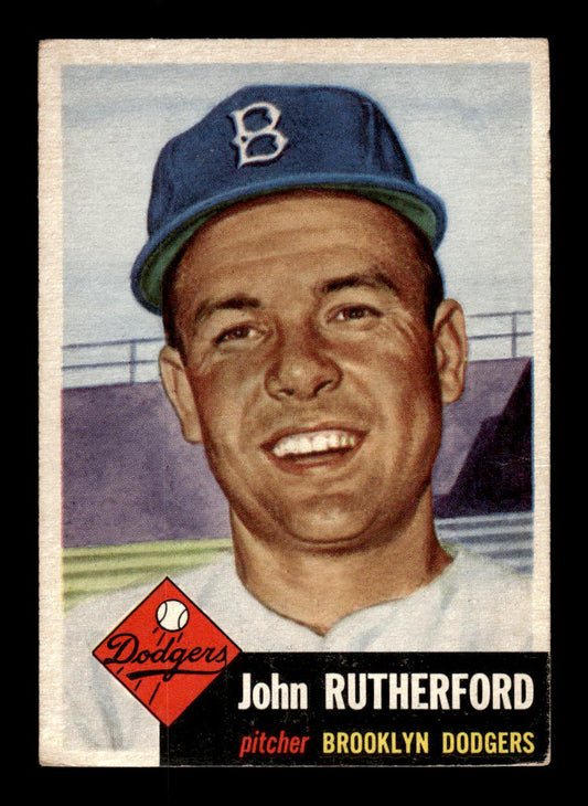 1953 Topps #137 John Rutherford Brooklyn Dodgers VGEX HOF-10006422