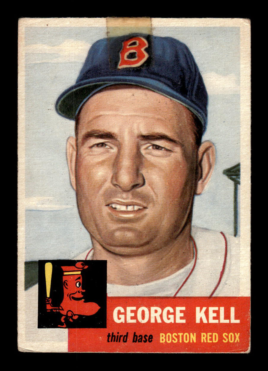 1953 Topps #138 George Kell Boston Red Sox Crease Free Tape HOF-10006423
