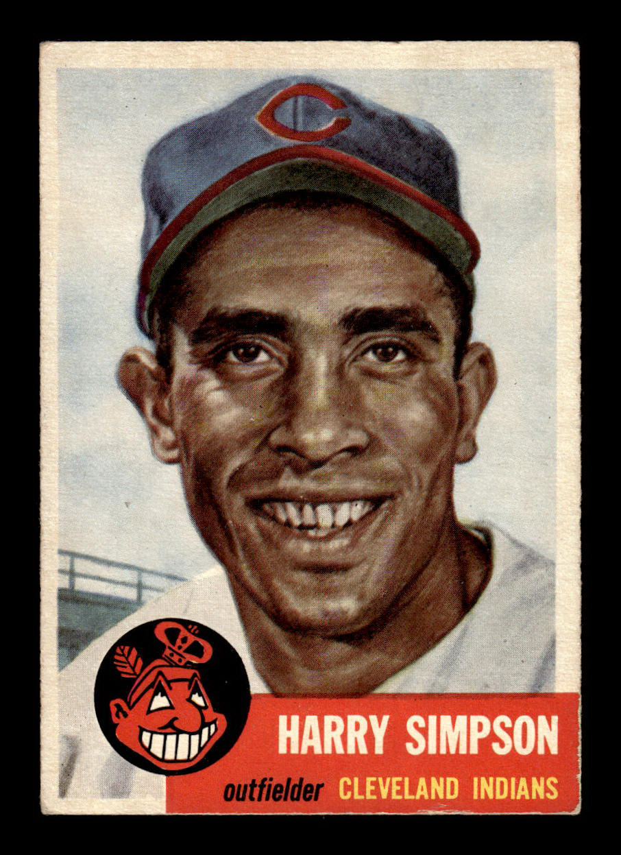 1953 Topps #150 Harry Simpson Cleveland Indians Crease Free EX HOF-10006435