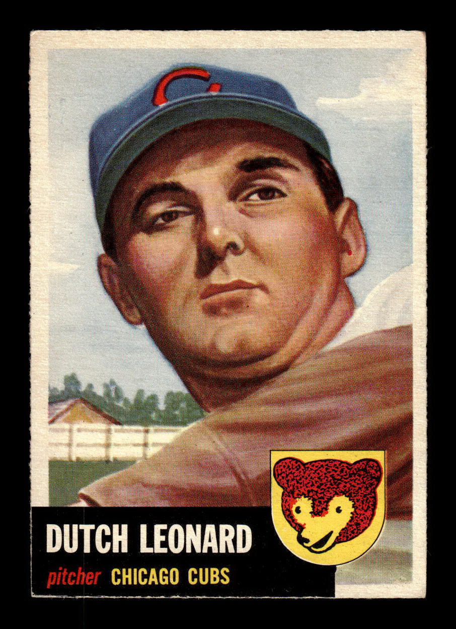 1953 Topps #155 Dutch Leonard Chicago Cubs Crease Free EX HOF-10006440