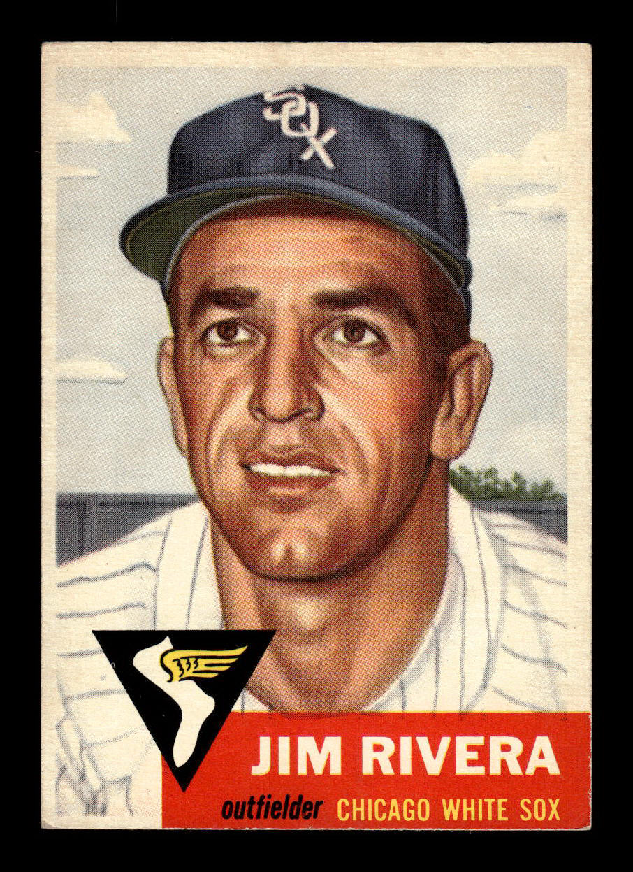1953 Topps #156 Jim Rivera Chicago White Sox Crease Free EX HOF-10006441