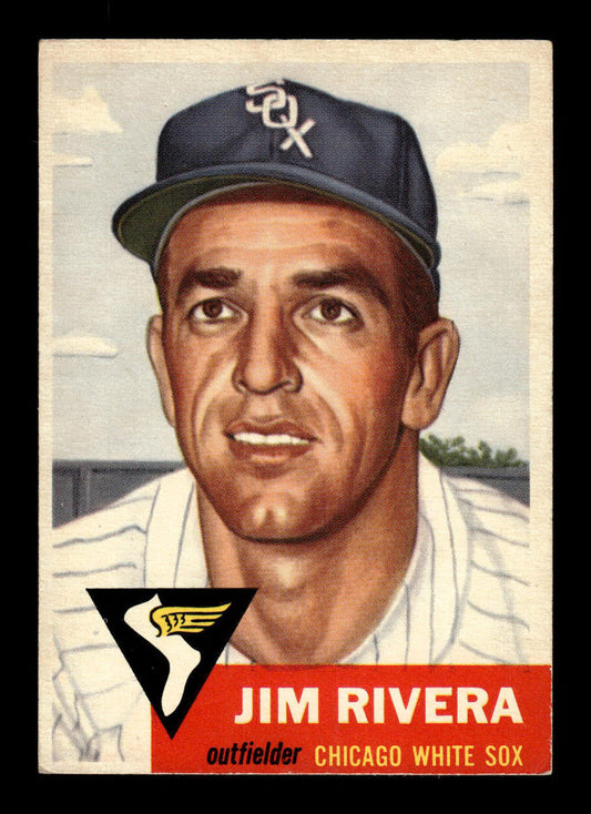 1953 Topps #156 Jim Rivera Chicago White Sox Crease Free EX HOF-10006441