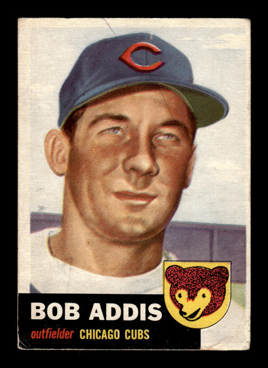 1953 Topps #157 Bob Addis Chicago Cubs VG HOF-10006442