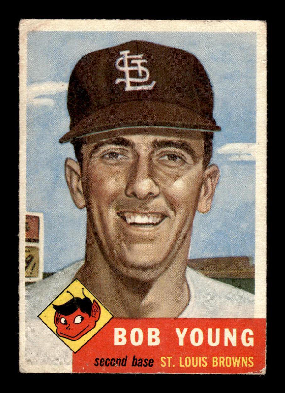 1953 Topps #160 Bobby Young St. Louis Browns VG HOF-10006445