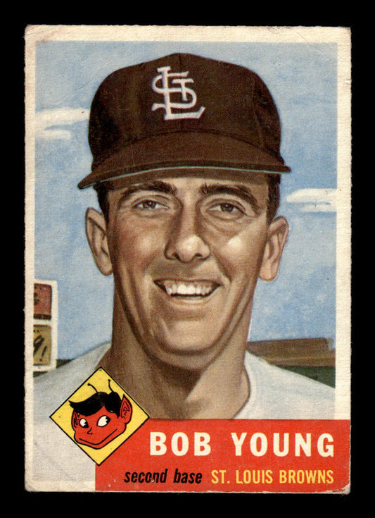 1953 Topps #160 Bobby Young St. Louis Browns VG HOF-10006445