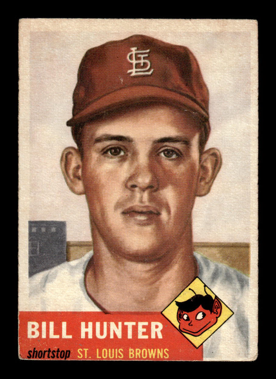1953 Topps #166 Billy Hunter St. Louis Browns Crease Free VGEX HOF-10006451