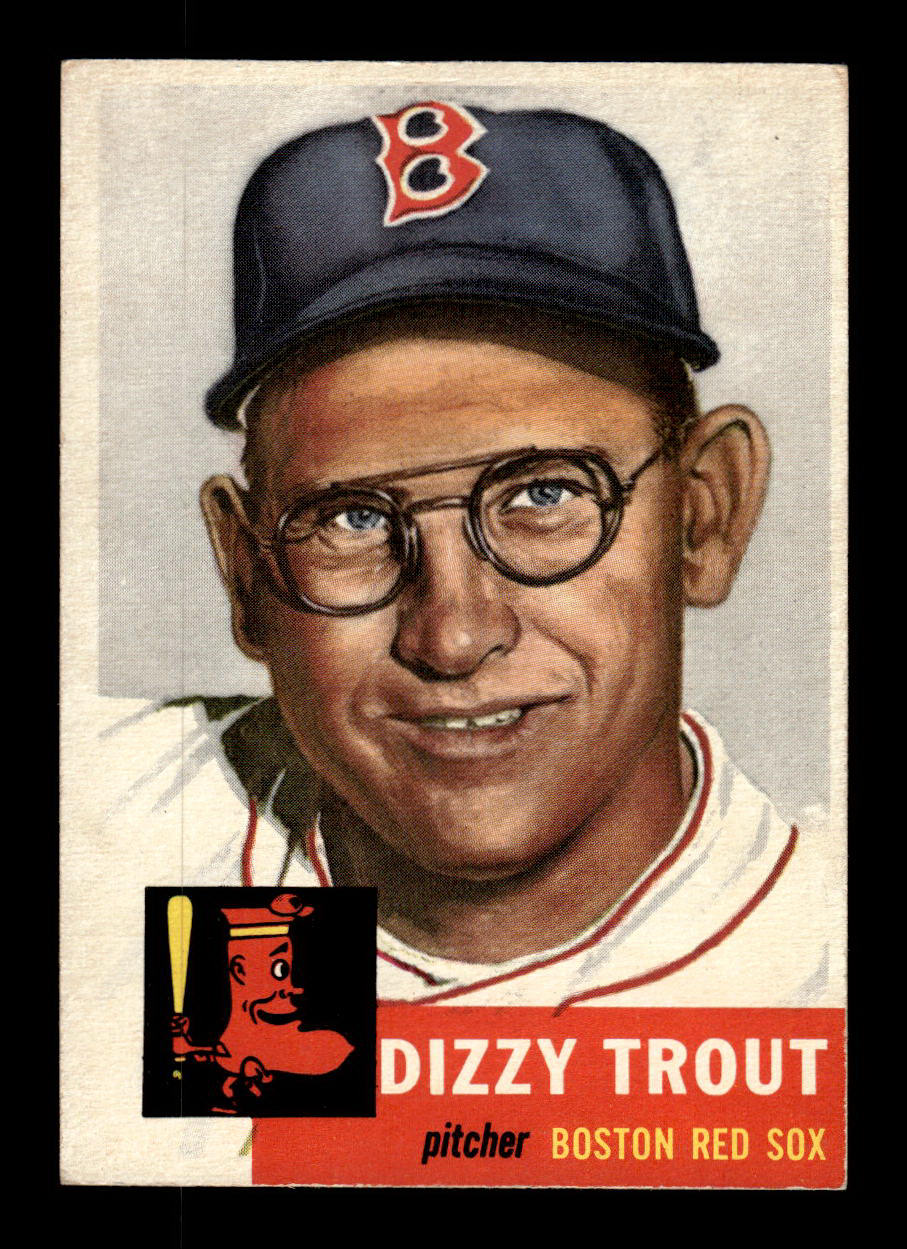 1953 Topps #169 Dizzy Trout Boston Red Sox Crease Free EX HOF-10006454