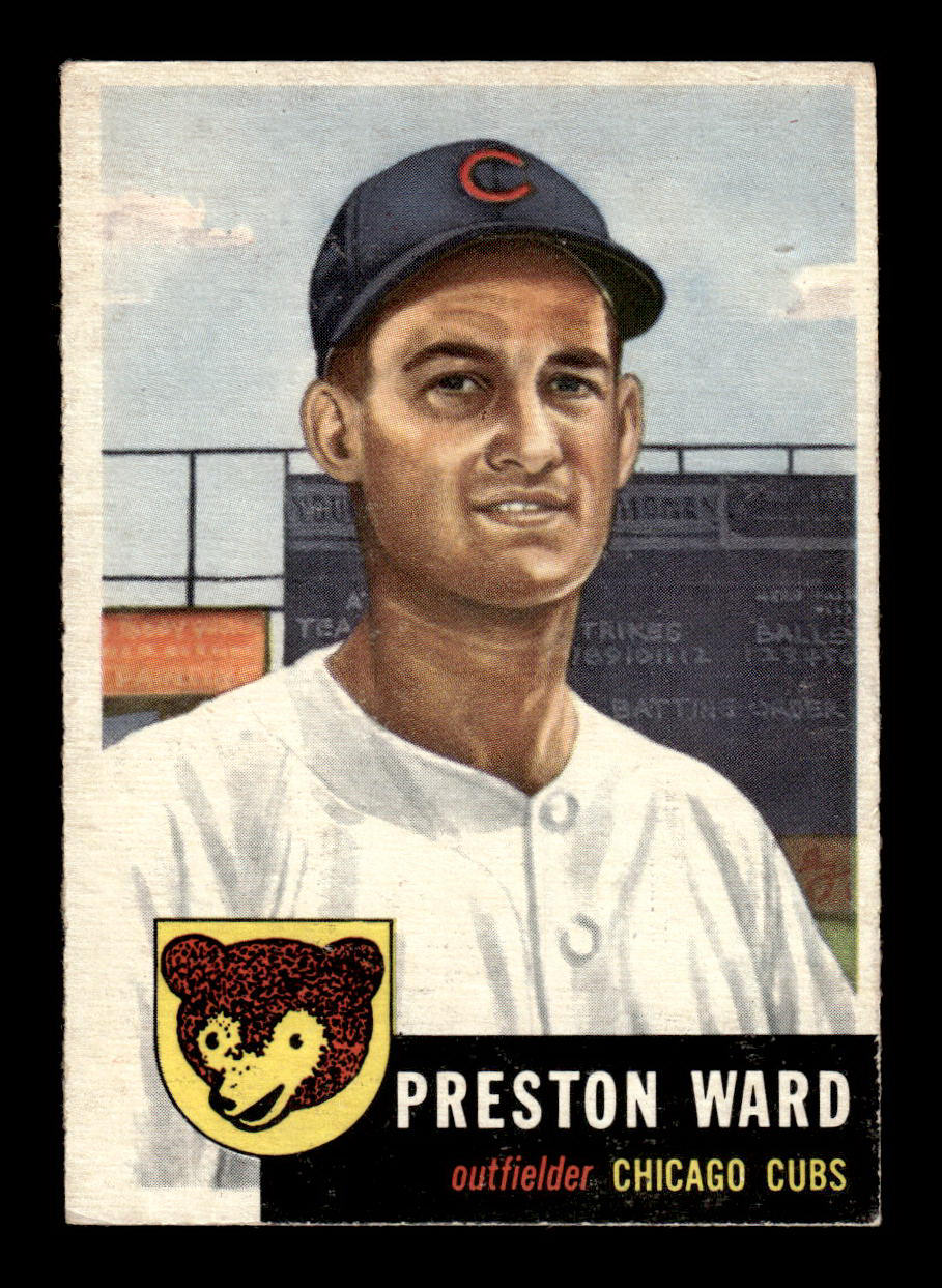 1953 Topps #173 Preston Ward Chicago Cubs Crease Free EX HOF-10006458