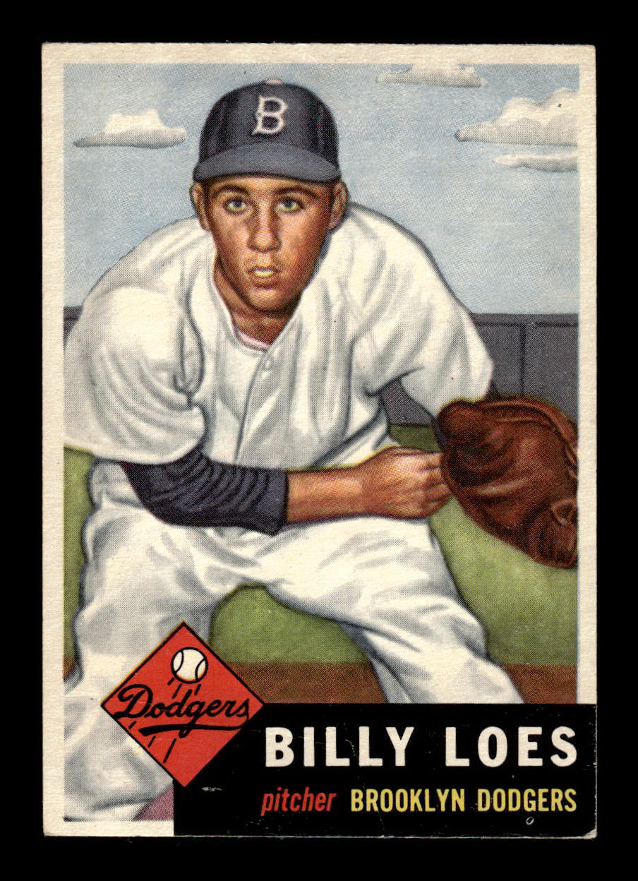 1953 Topps #174 Billy Loes Brooklyn Dodgers Crease Free VGEX HOF-10006459