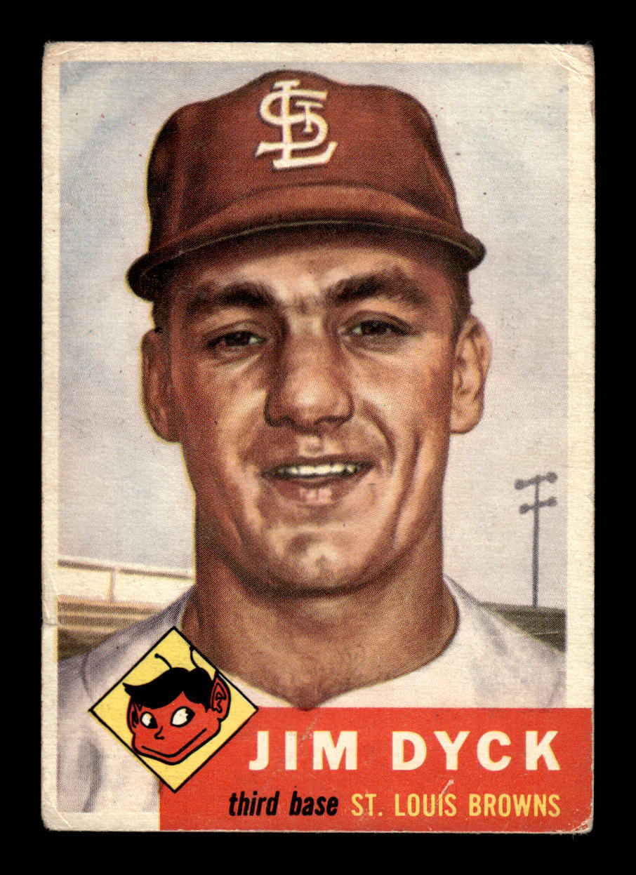 1953 Topps #177 Jim Dyck St. Louis Browns VGEX HOF-10006462
