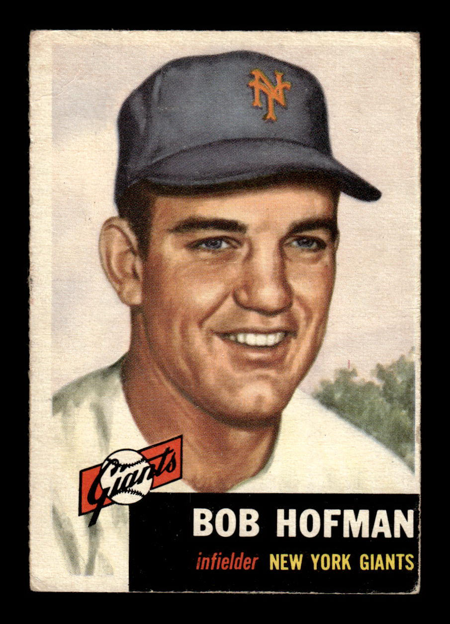 1953 Topps #182 Bobby Hofman New York Giants VG HOF-10006467