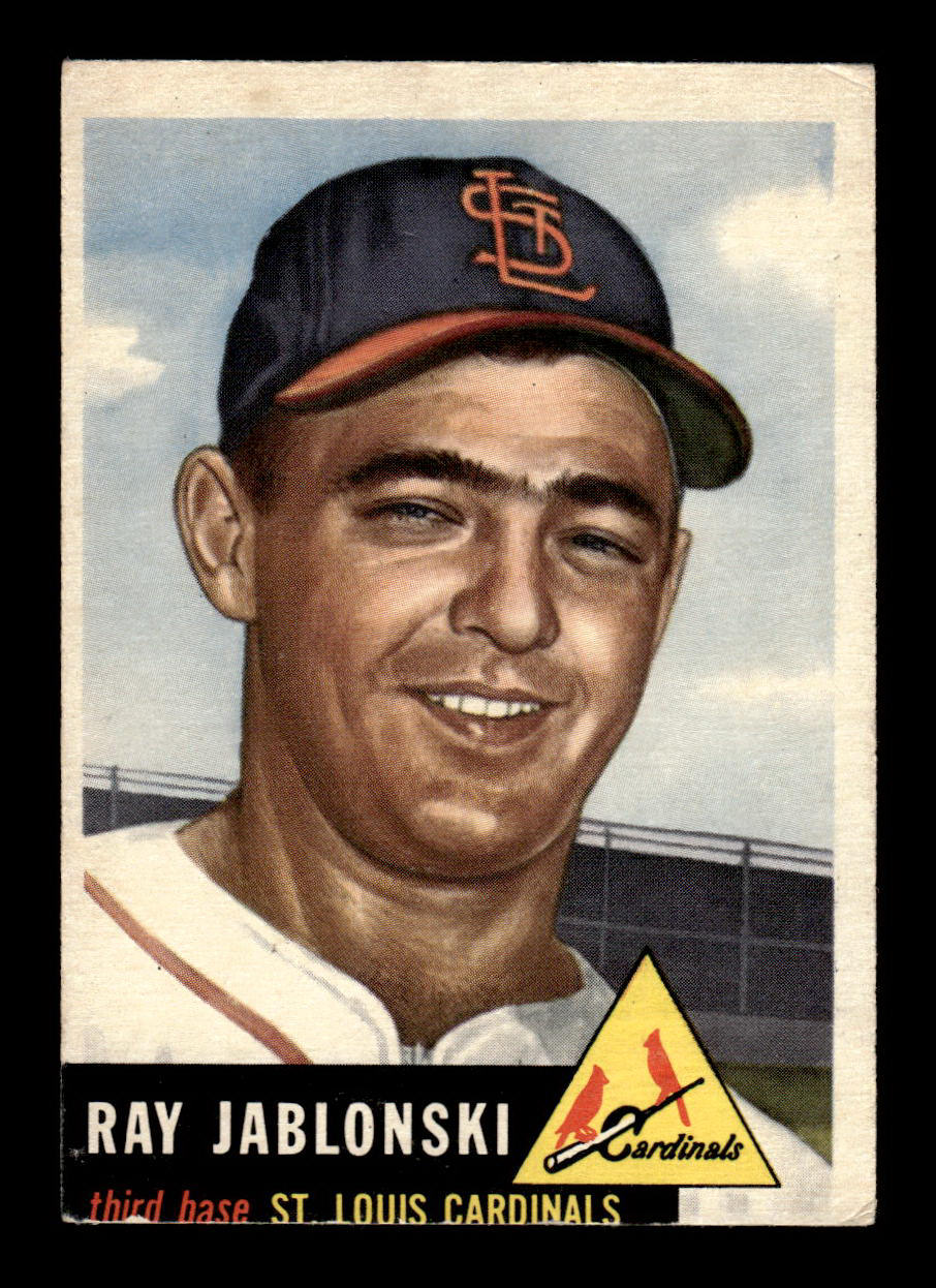 1953 Topps #189 Ray Jablonski St. Louis Cardinals Crease Free VGEX HOF-10006474