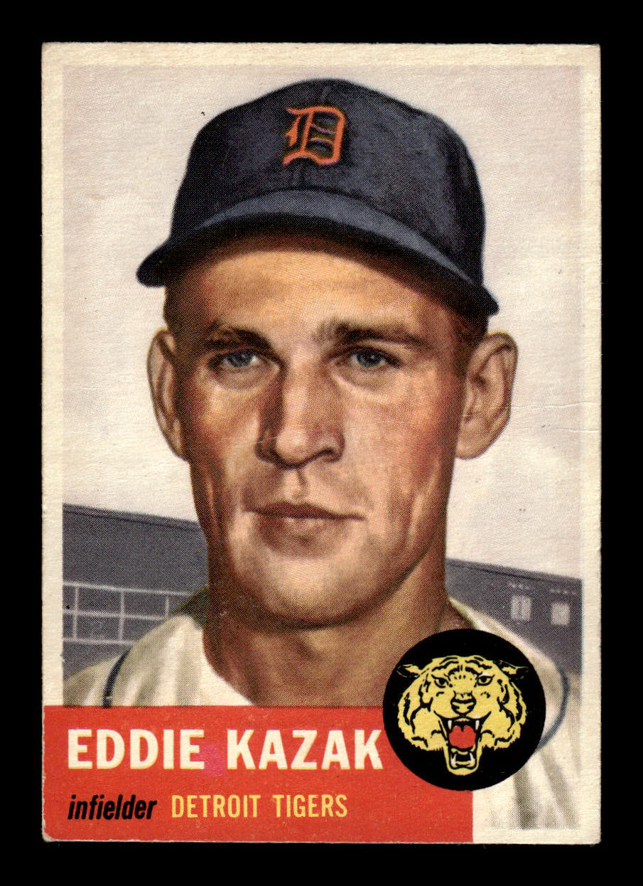 1953 Topps #194 Eddie Kazak Detroit Tigers VG HOF-10006479