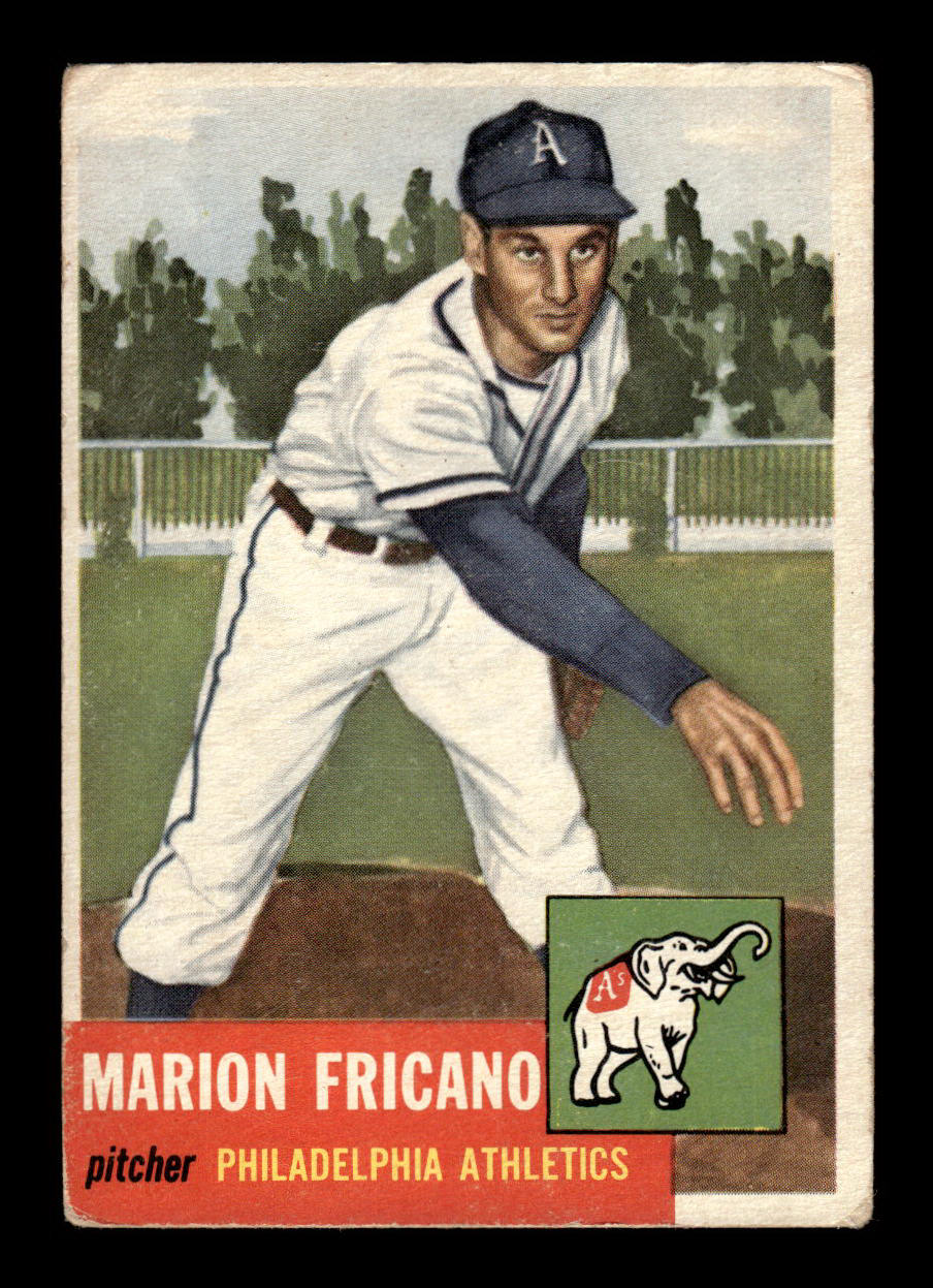1953 Topps #199 Marion Fricano Athletics VG HOF-10006484