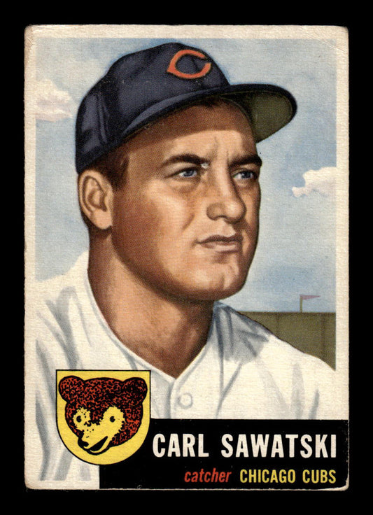 1953 Topps #202 Carl Sawatski Chicago Cubs Crease Free VGEX HOF-10006559