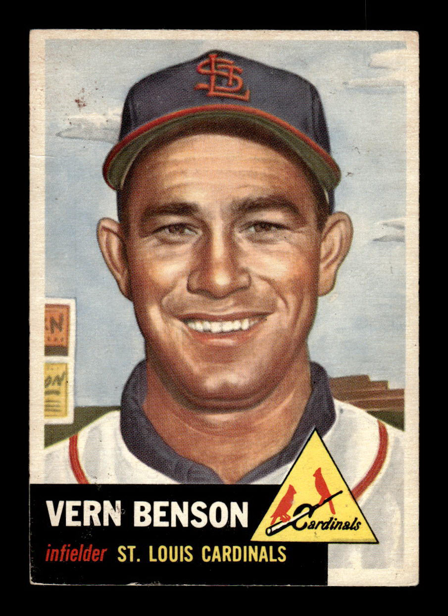 1953 Topps #205 Vern Benson St. Louis Cardinals Crease Free EX HOF-10006562