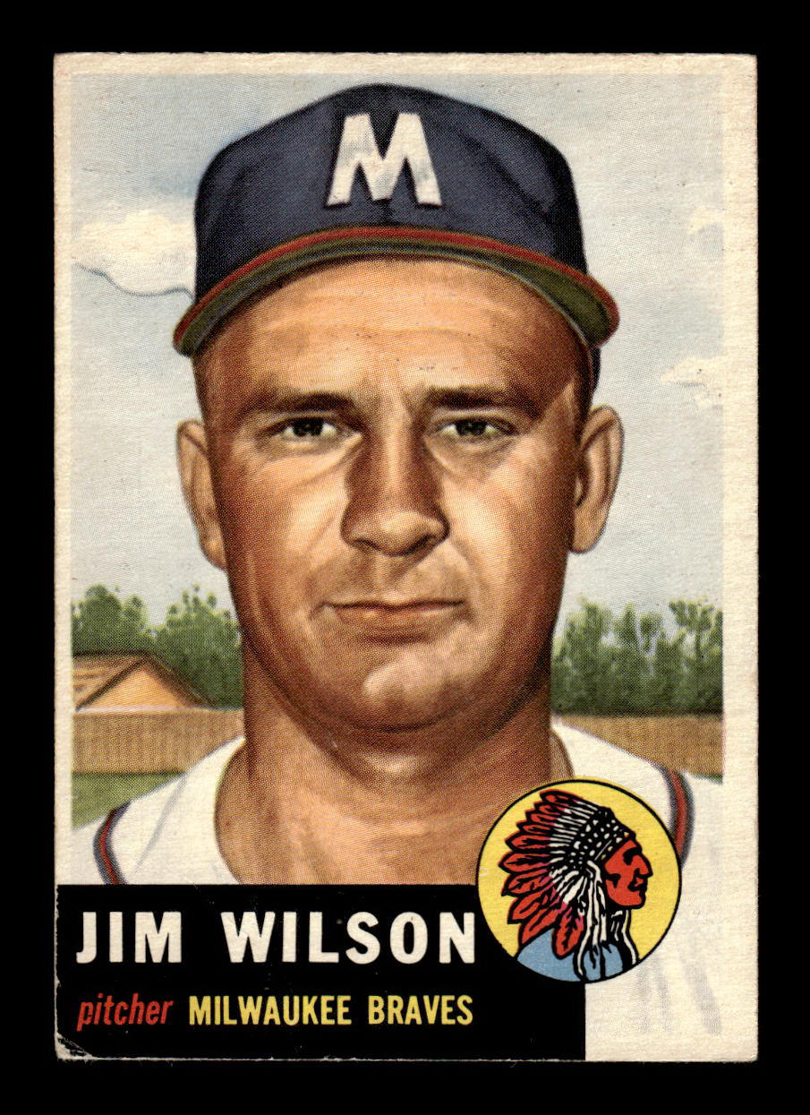 1953 Topps #208 Jim Wilson Milwaukee Braves VGEX HOF-10006565